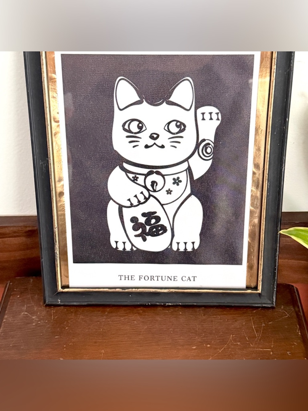 Retro Lucky Cat Maneki Neko Fortune Cat Canvas Wall Art Print Framed Mid Century - Picture 3 of 8